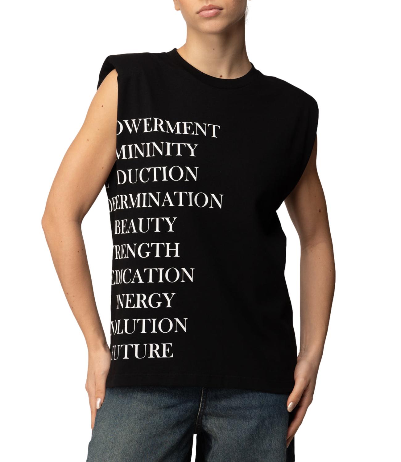 EF t-shirt bianco nera donna