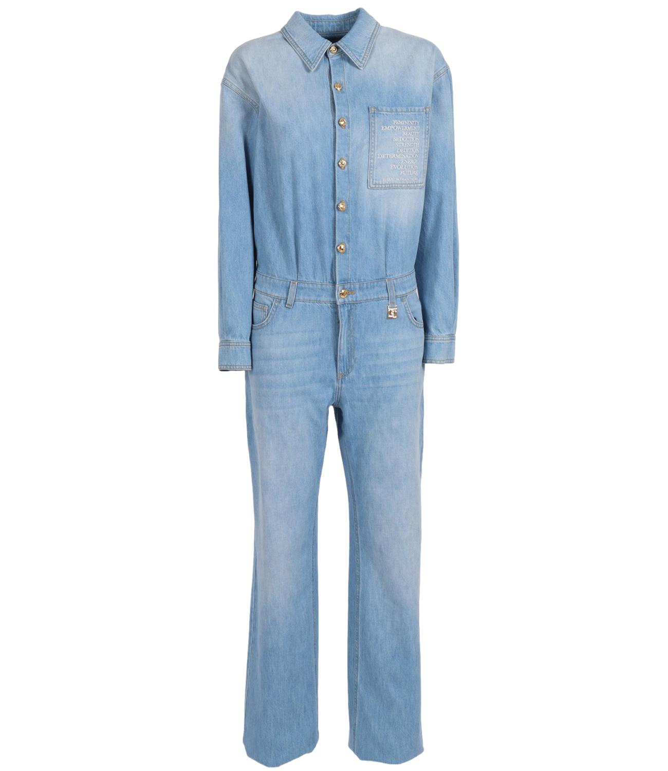 Tuta denim lettering