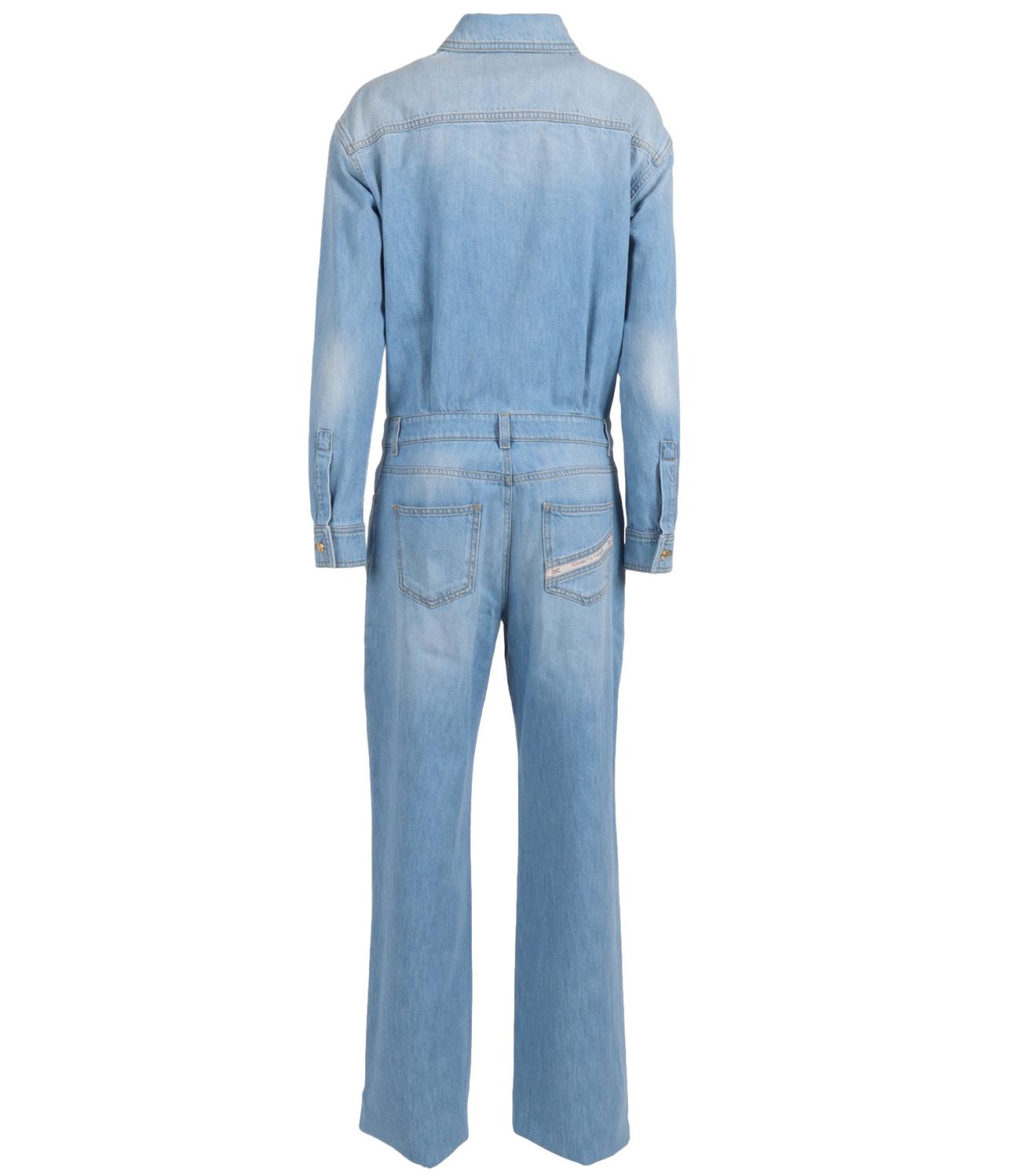 Tuta denim lettering