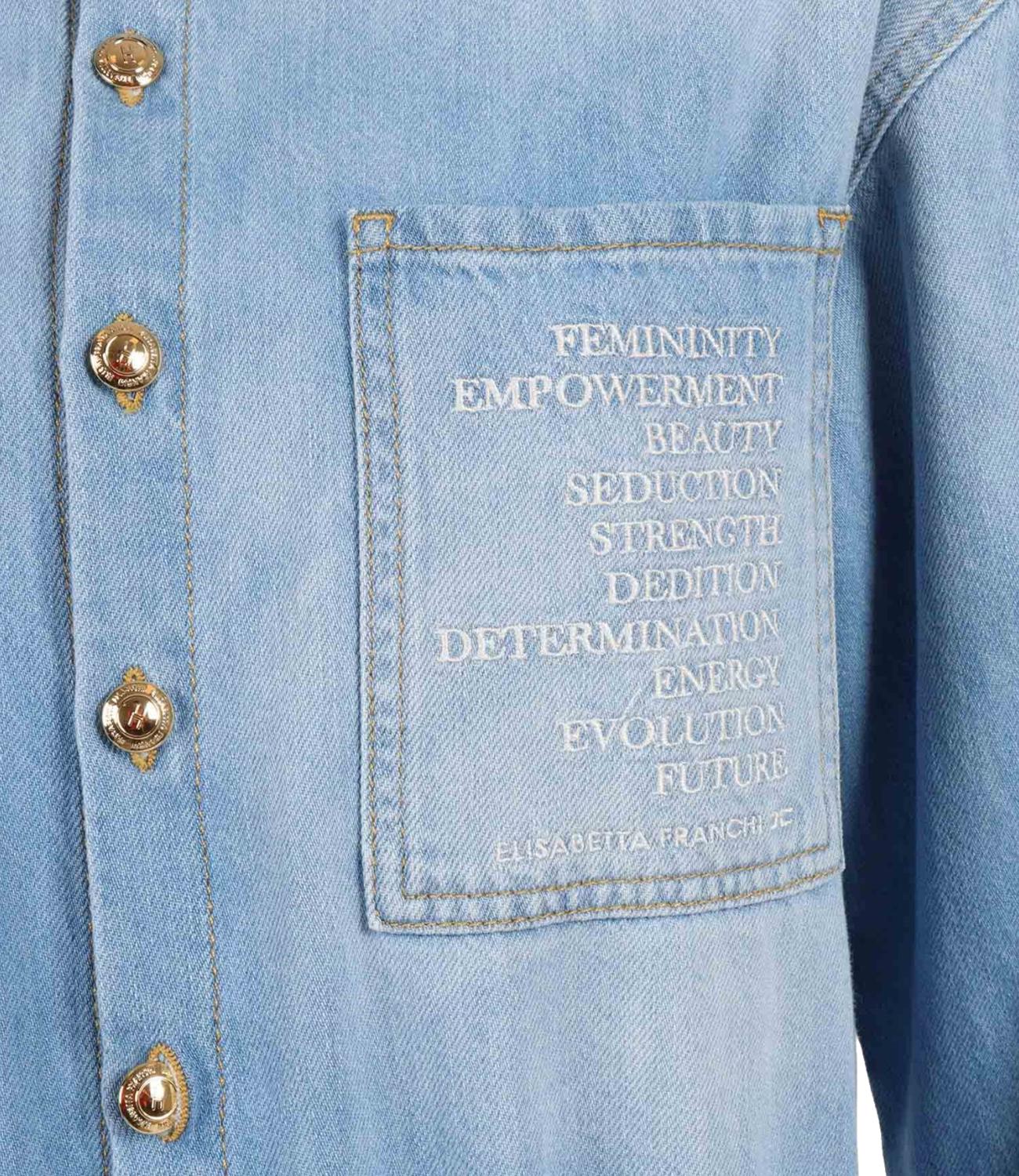 Tuta denim lettering