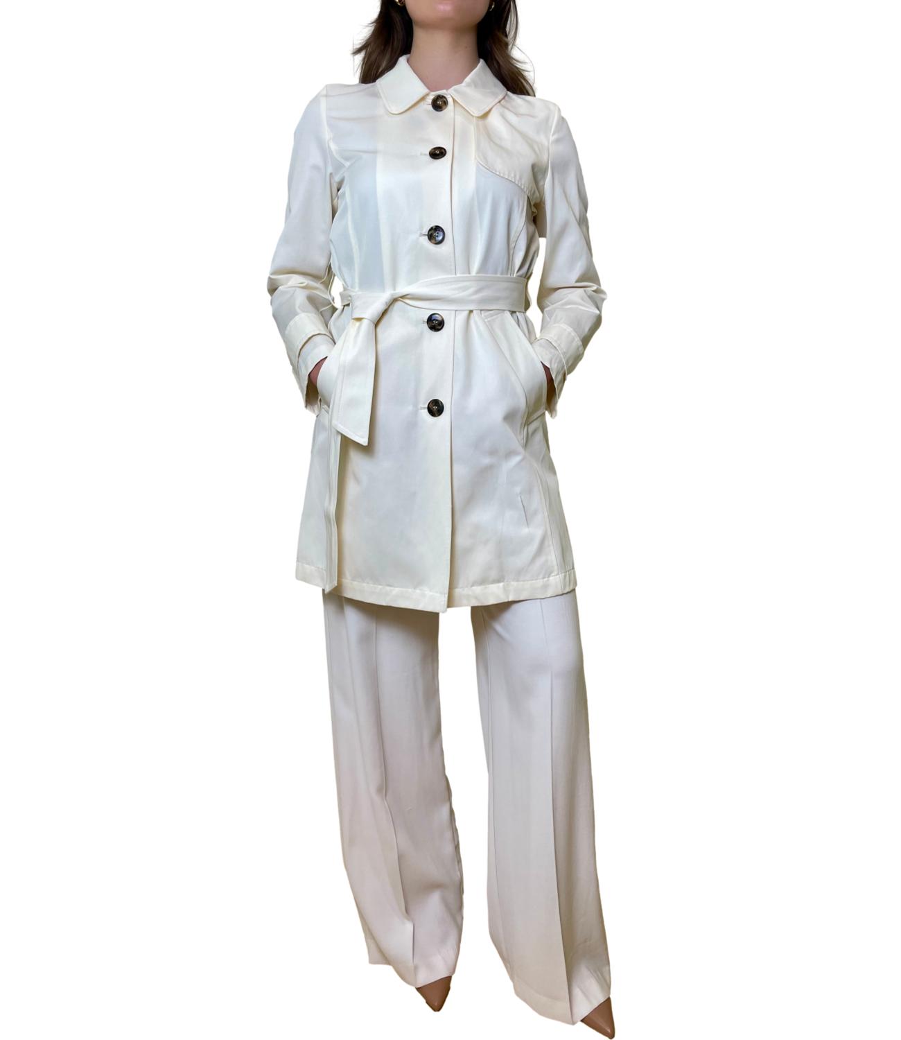 Emme Marella Trench Emmopera Bianco Lana Donna