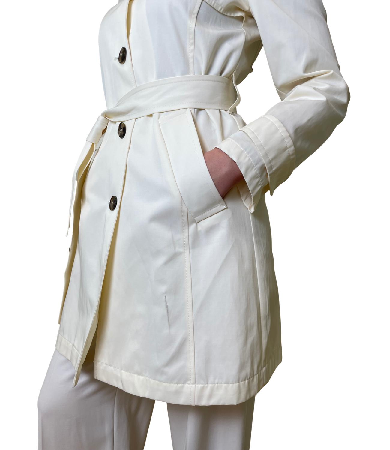 Emme Marella Trench Emmopera Bianco Lana Donna
