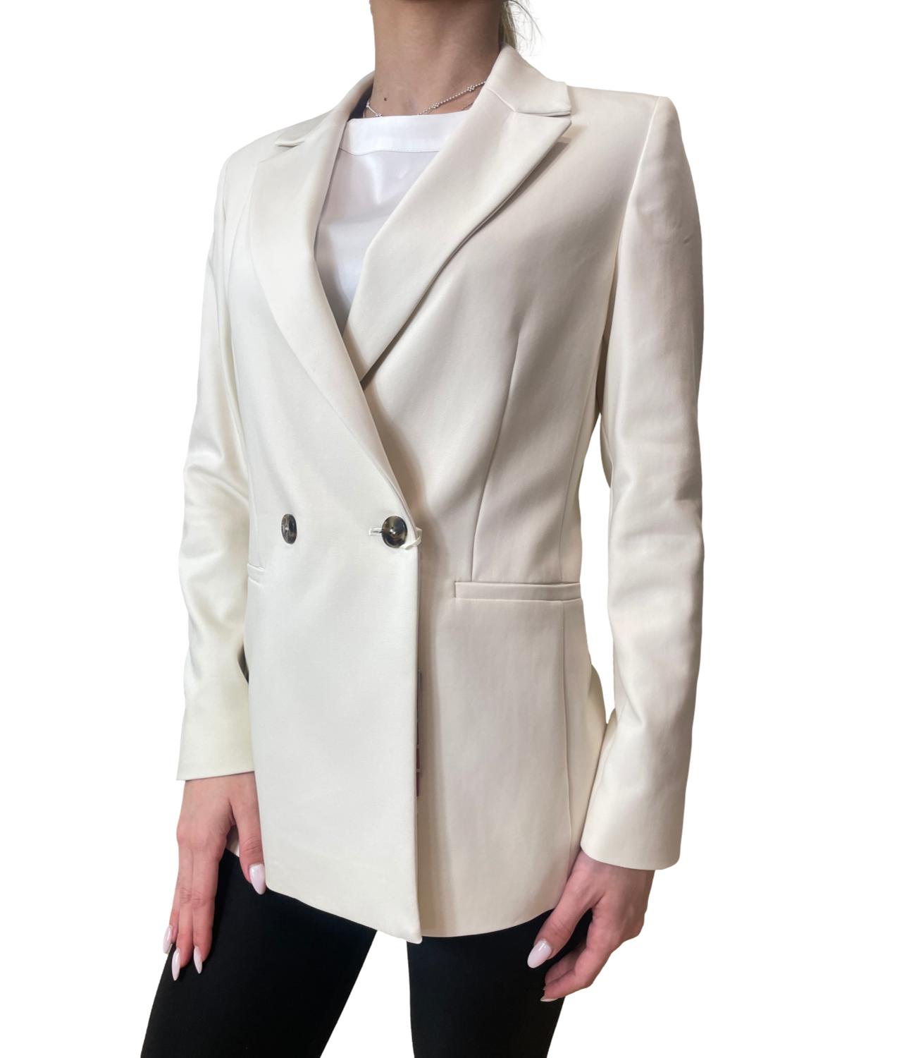 Emme Marella Giacca Emmrum1 Bianco Lana Donna
