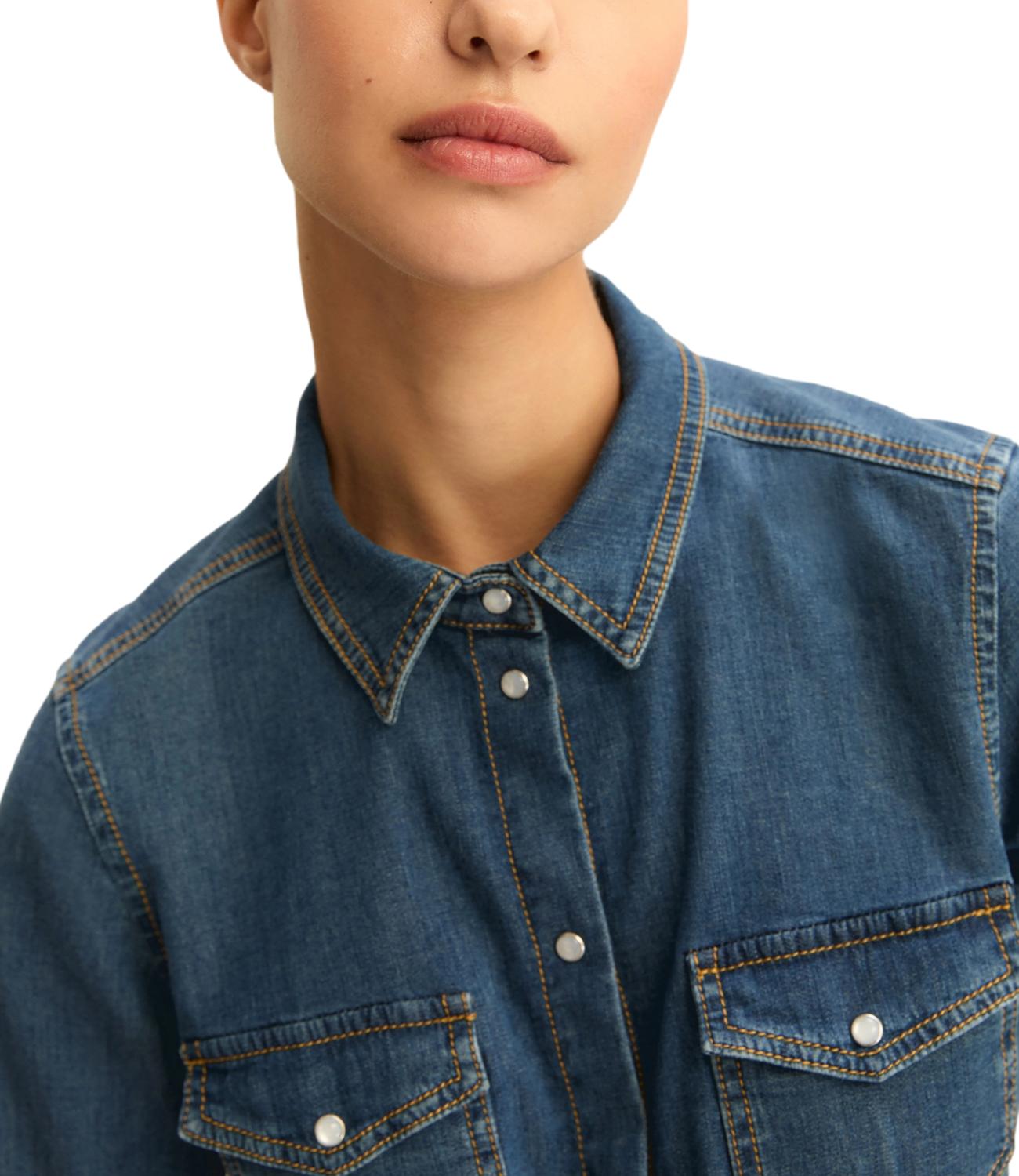 Emme Marella Camicia Emmcapanna Blue Jeans Donna
