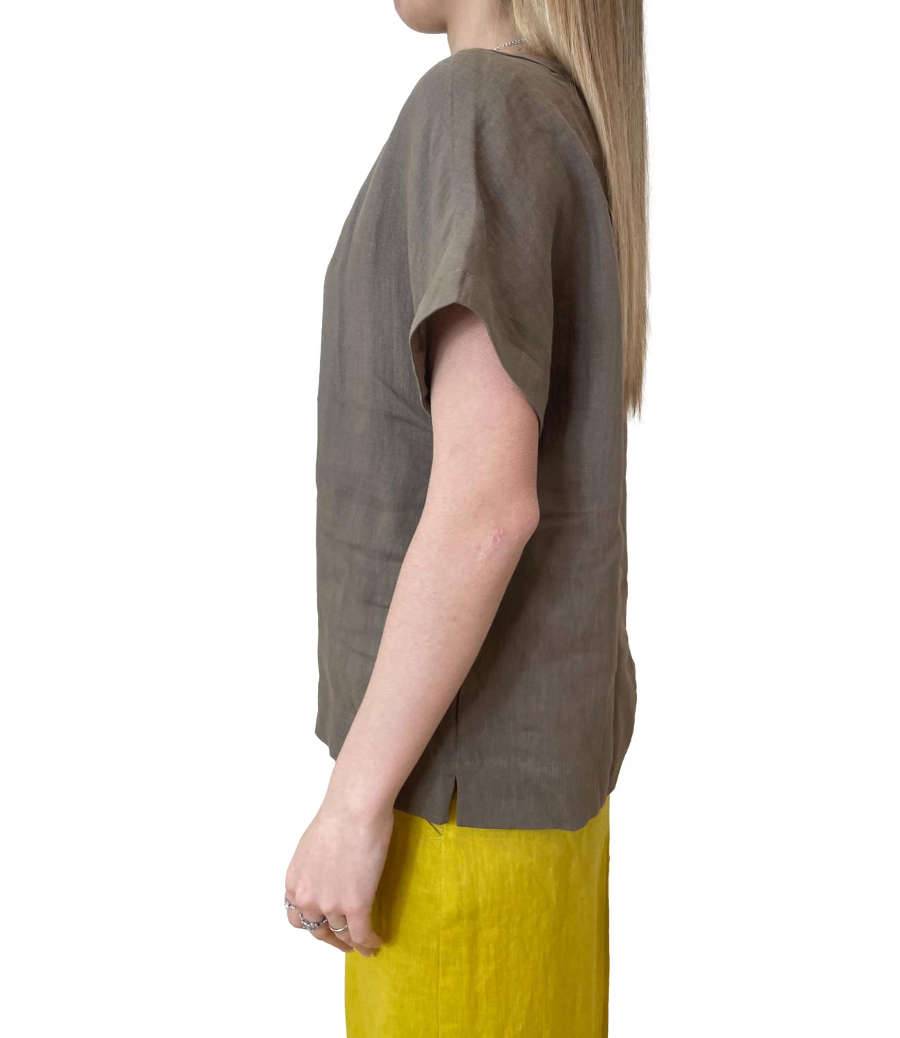 Emme Marella camicia Emmgeyser tortora donna