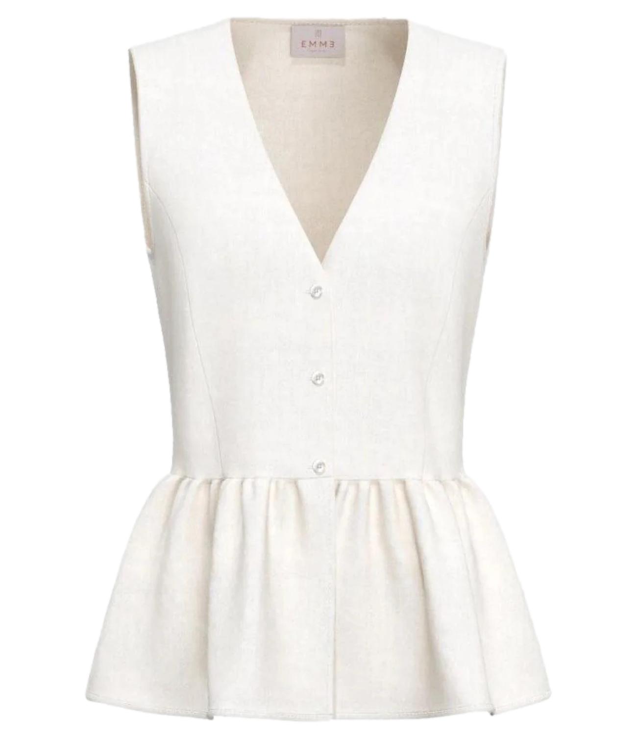 Emme Marella Top Emmelmo Bianco Donna
