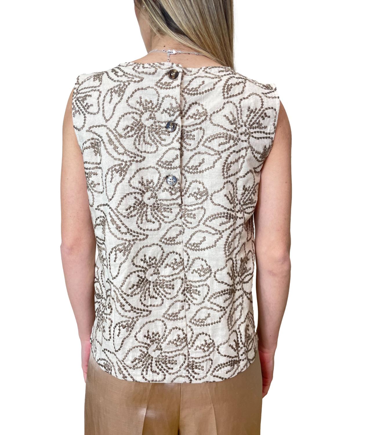 Emme Marella Top Emmvetro Tortora Donna