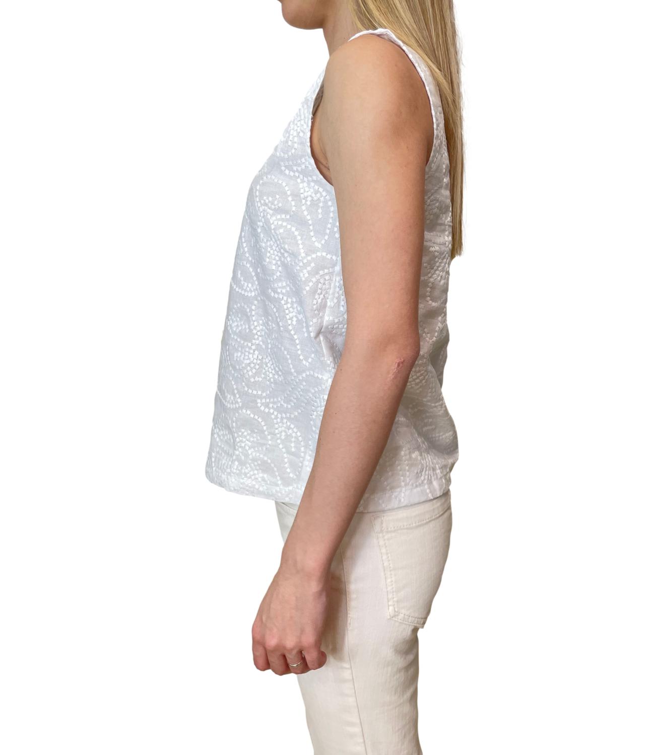 Emme Marella Top Emmvetro Bianco Ottico Donna