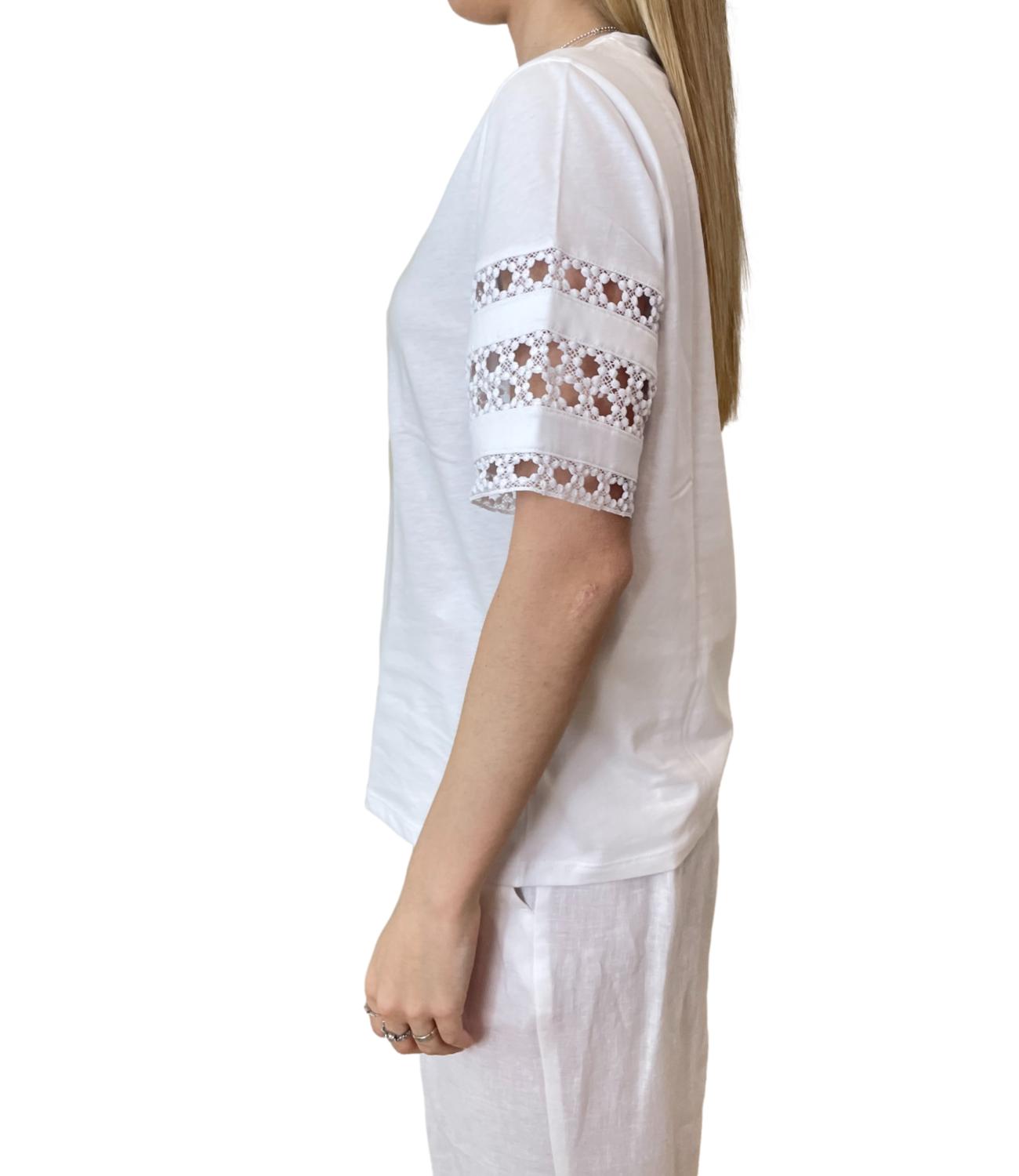 Emme Marella t-shier Emmape bianco ottico donna