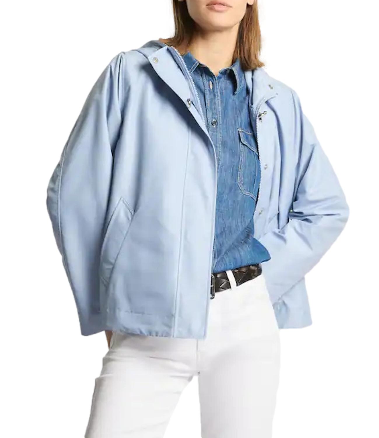 Fay Parka Corto in Popeline Tecnico azzurro donna