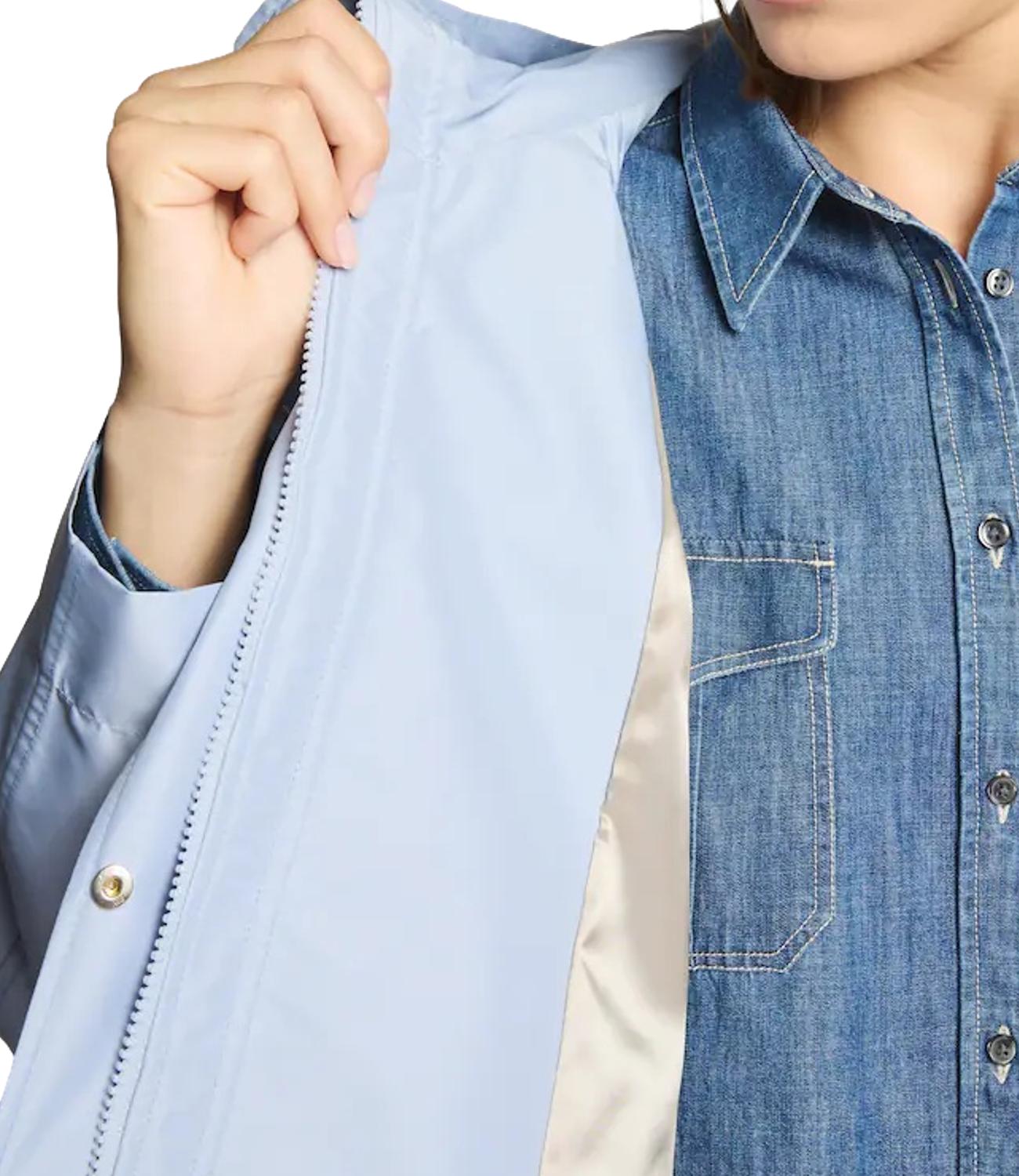 Fay Parka Corto in Popeline Tecnico azzurro donna