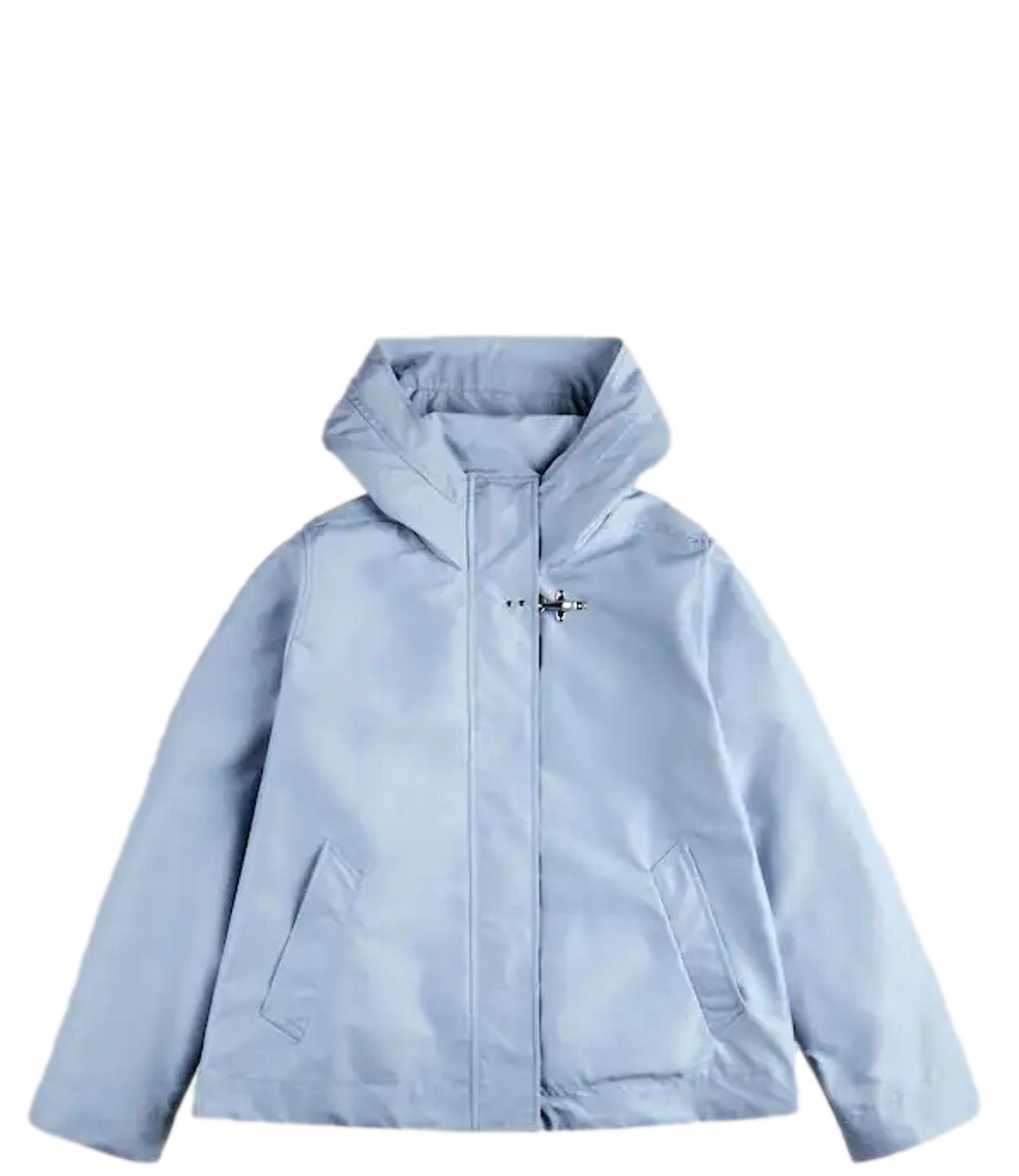 Fay Parka Corto in Popeline Tecnico azzurro donna