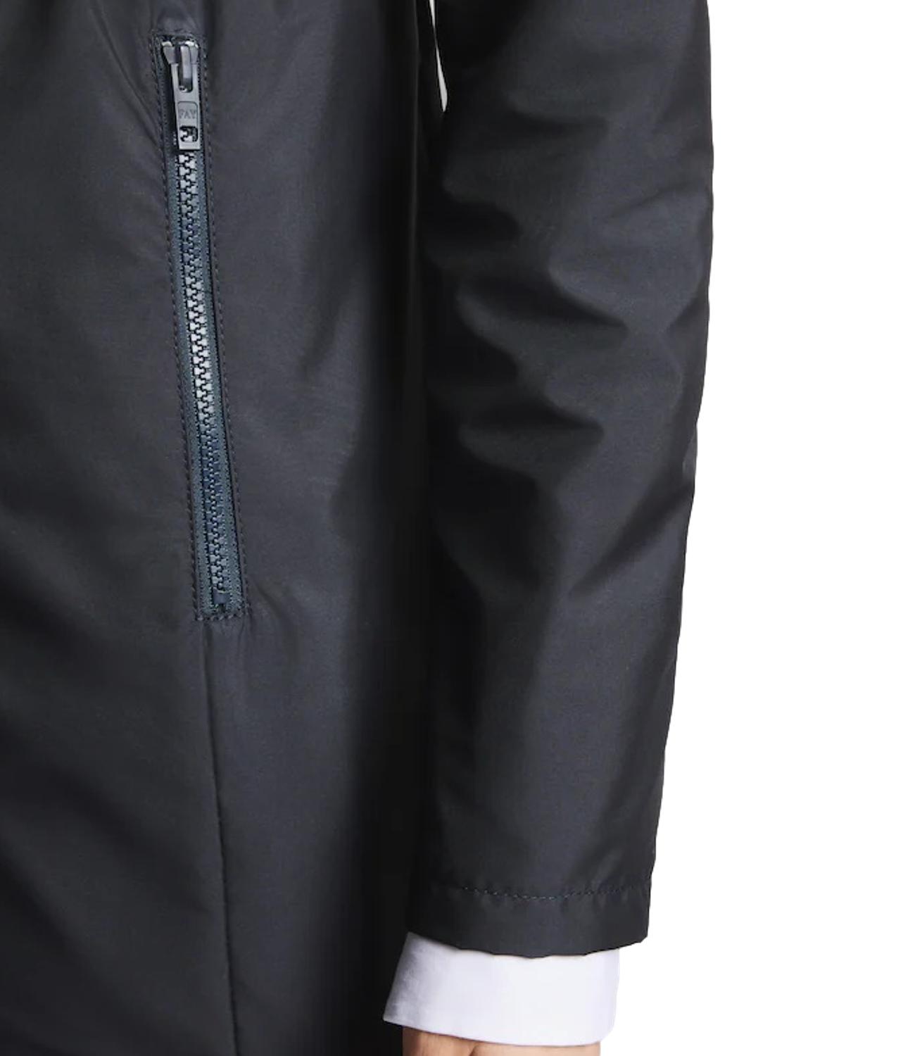 Fay Virginia Coat in Popeline Tecnico blu donna