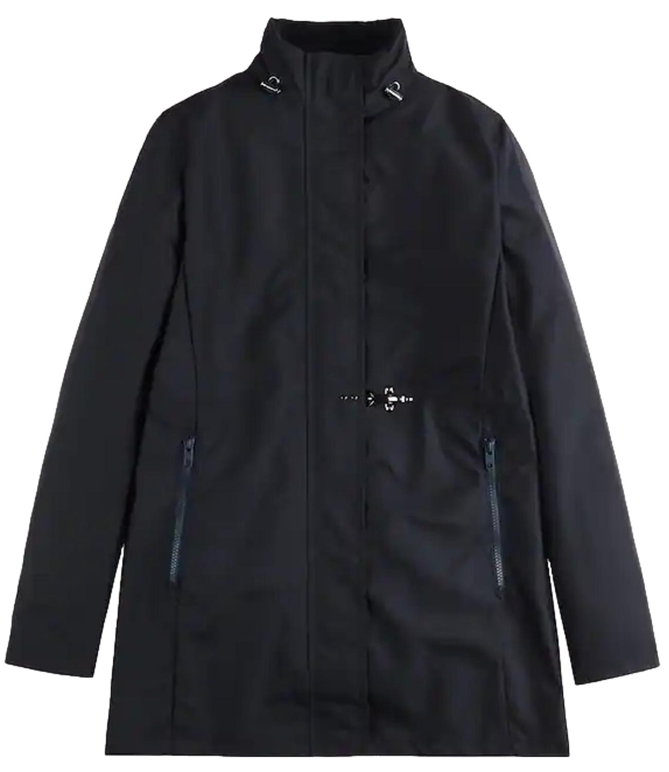 Fay Virginia Coat in Popeline Tecnico blu donna