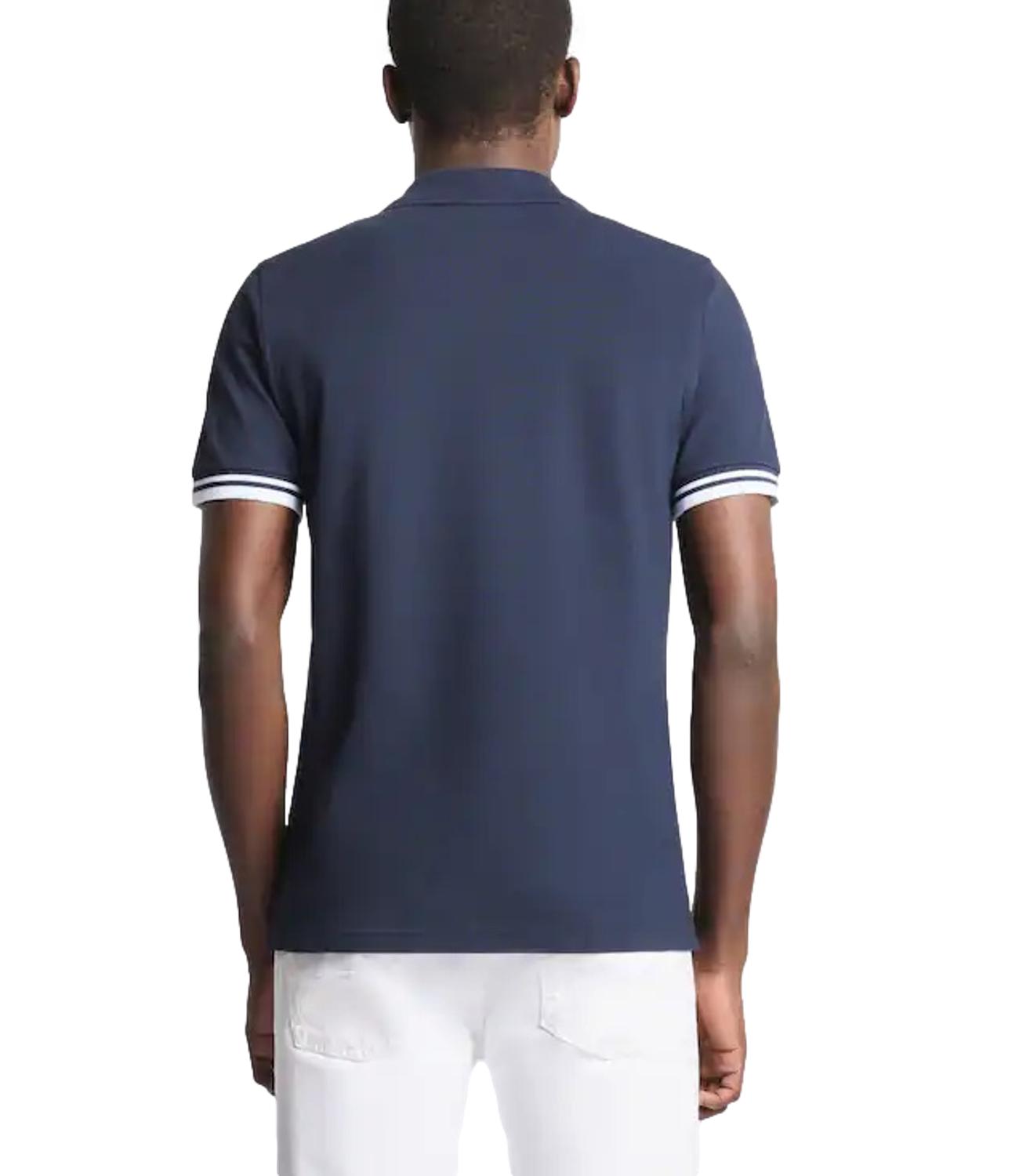 Fay Polo in Piquet Stretch blu uomo