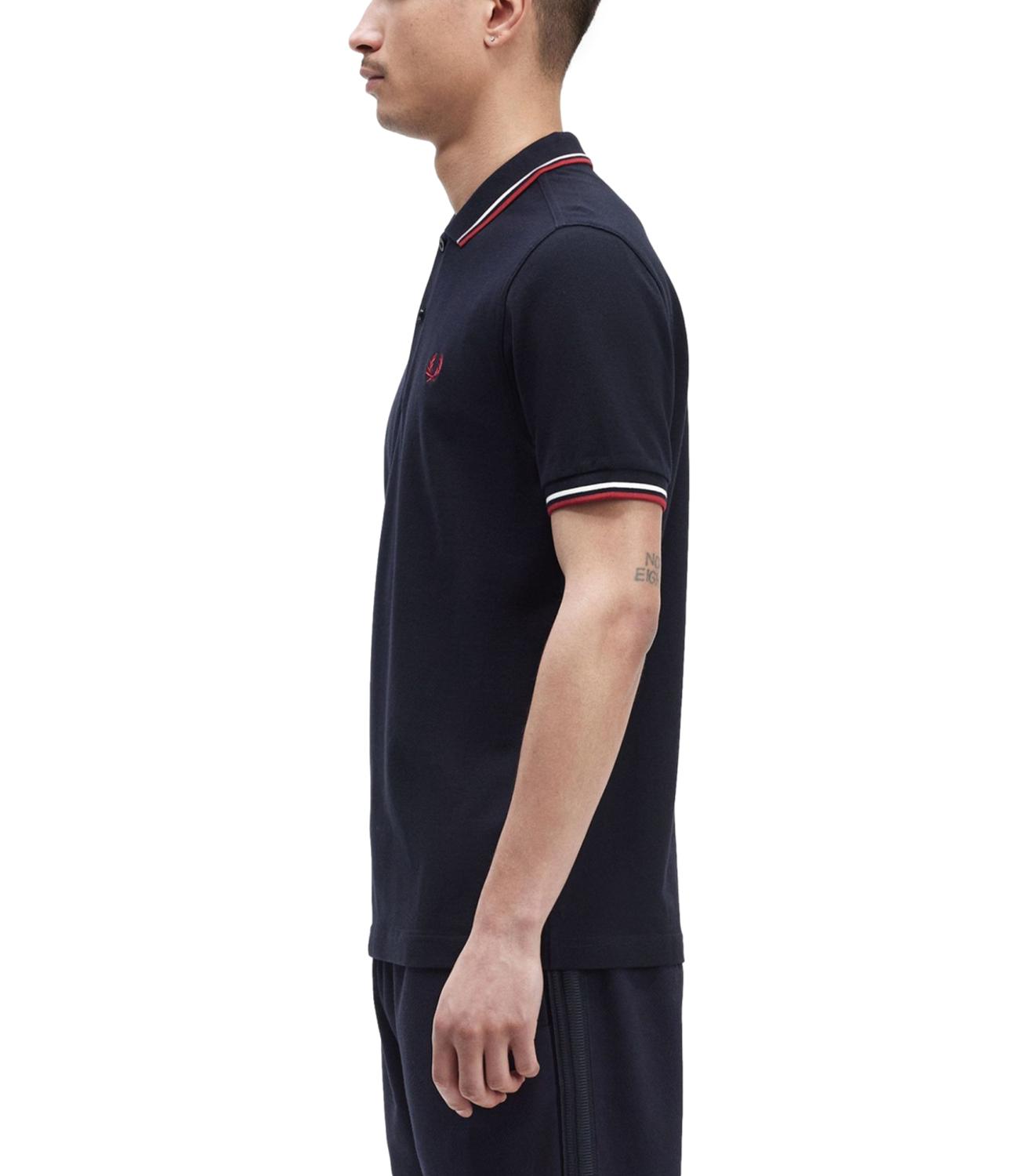 Fred Perry Polo uomo blu navy twin tipped