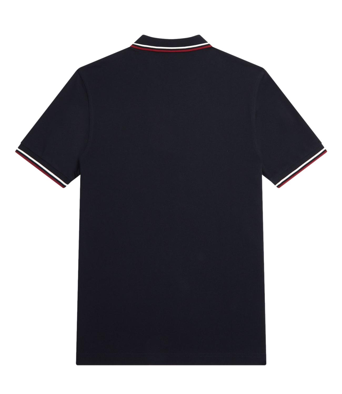 Fred Perry Polo uomo blu navy twin tipped