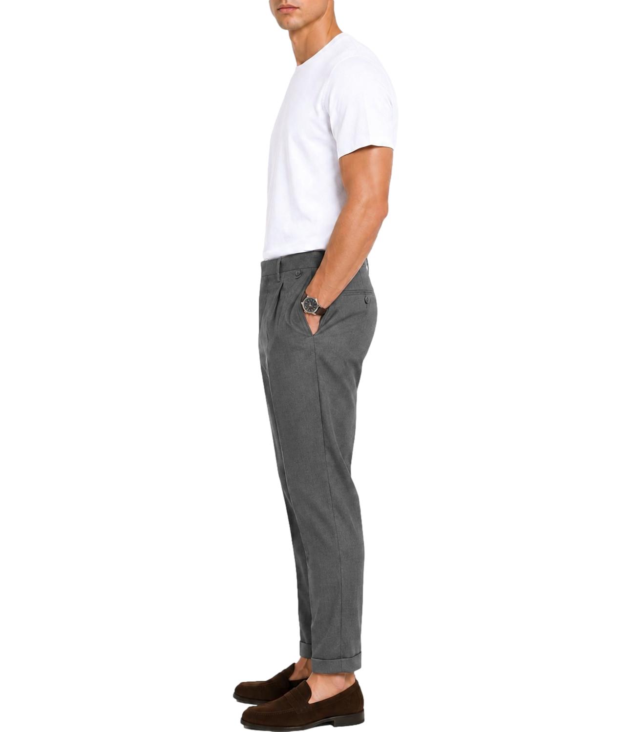 Pantalone Uomo Marrone in Frescolana - Fellini