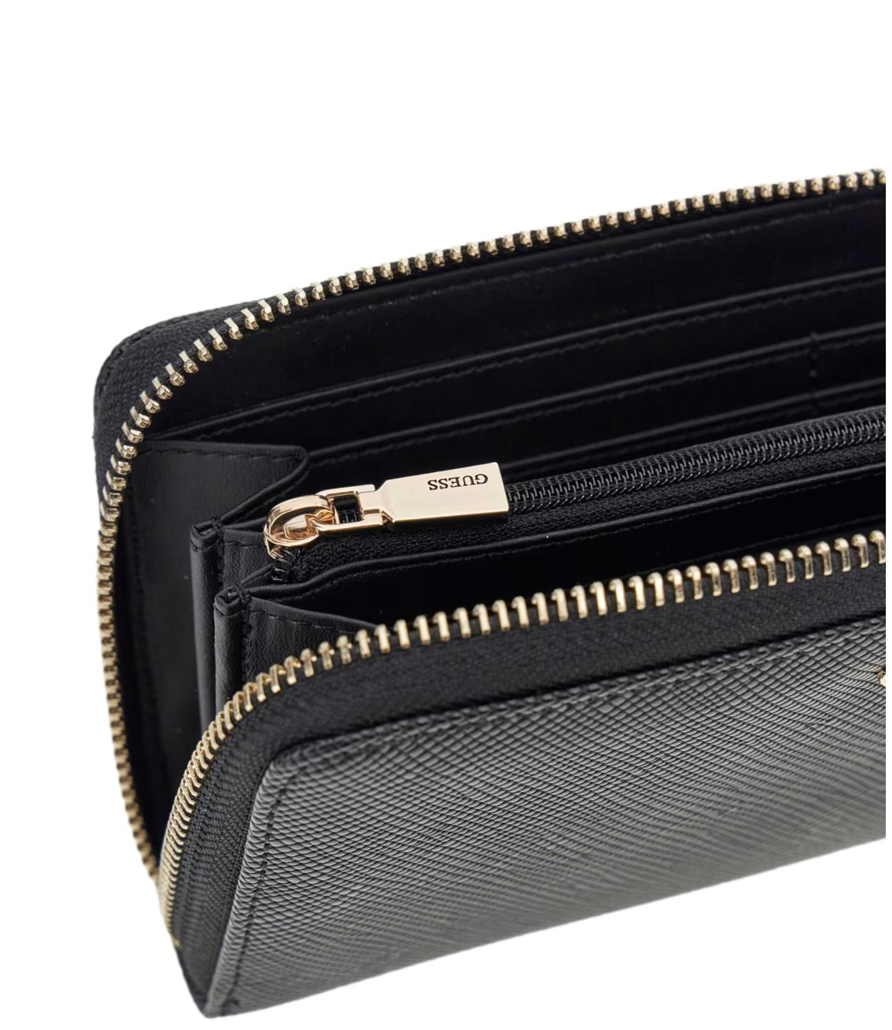 Guess portafoglio Laurel grande nero donna