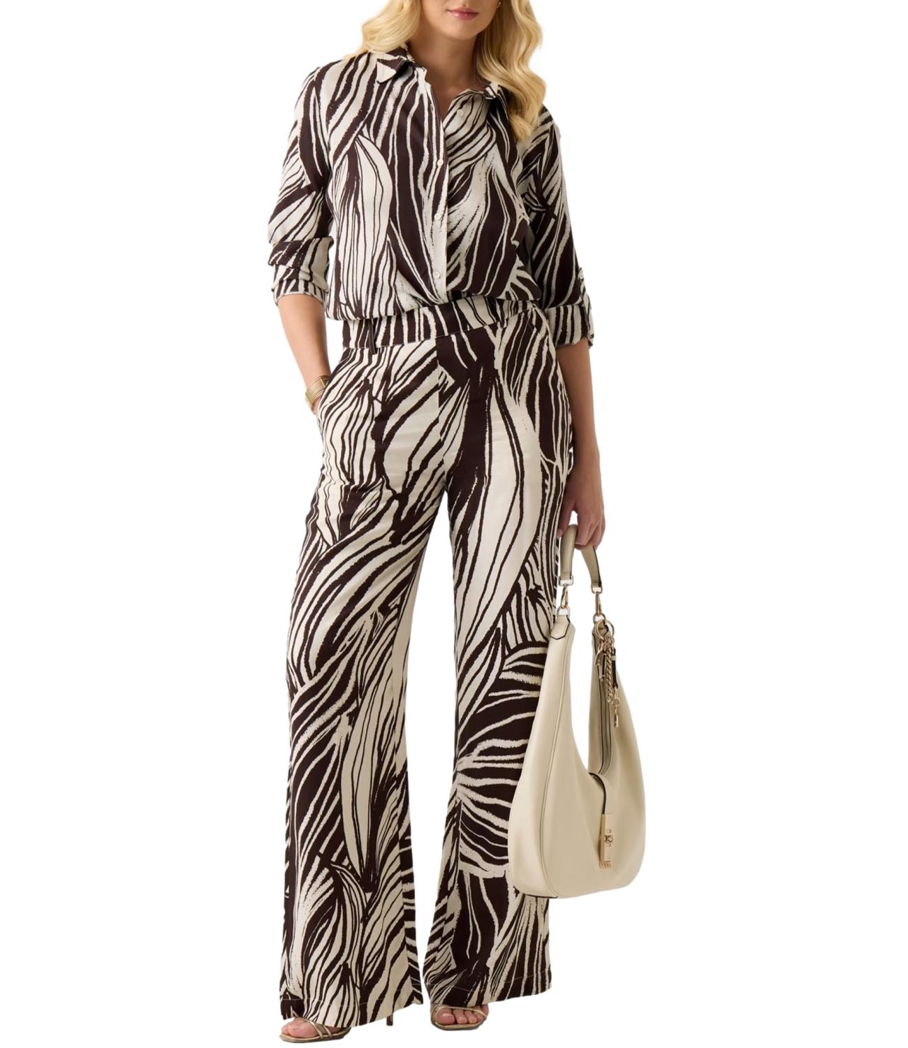 Guess Pantalone Marrone Multi Donna
