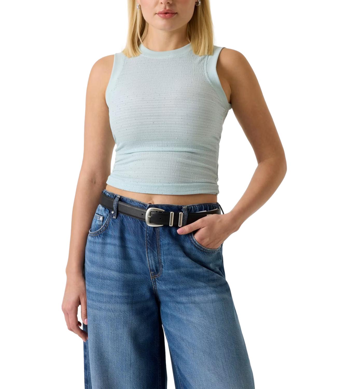 Guess Top Verde Acqua Donna