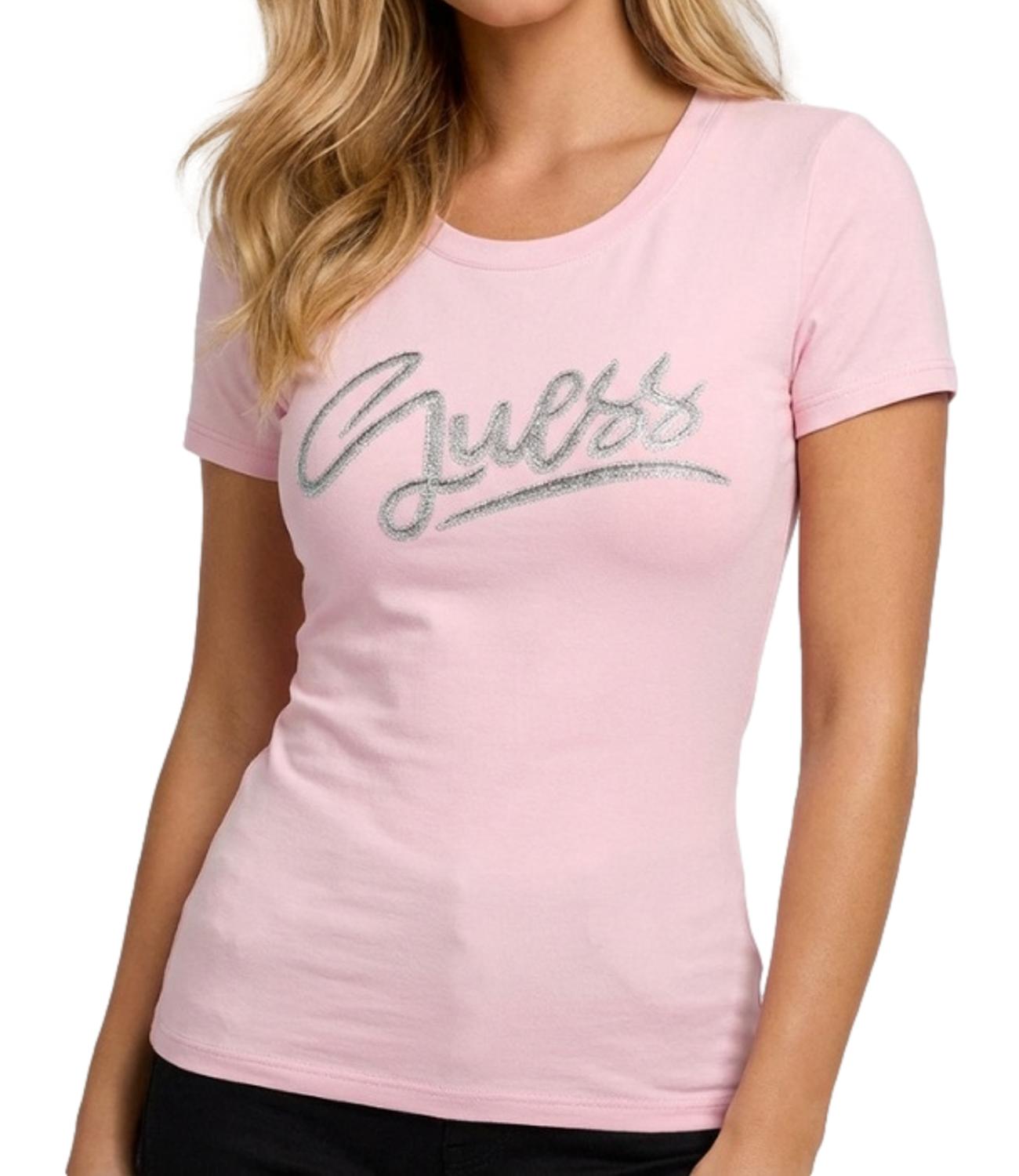 Guess T-shirt Delicate Pink Donna