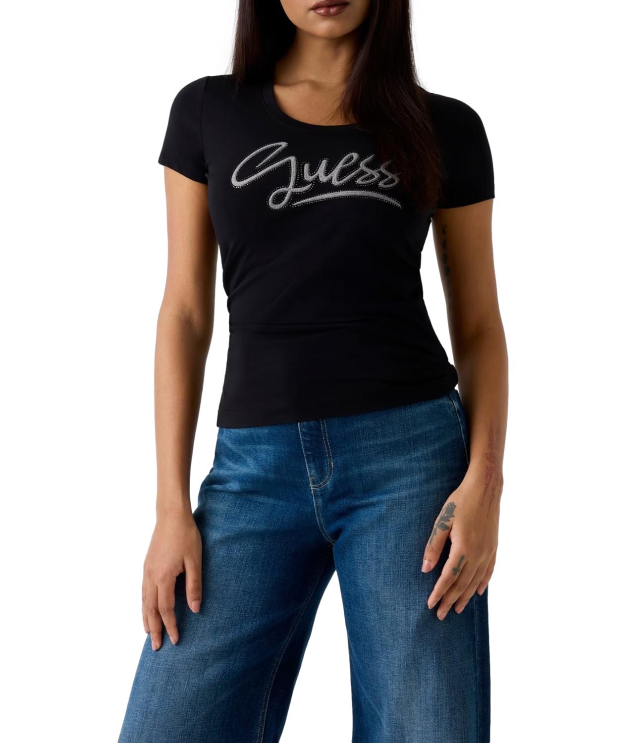 GUESS t-shirt nera donna