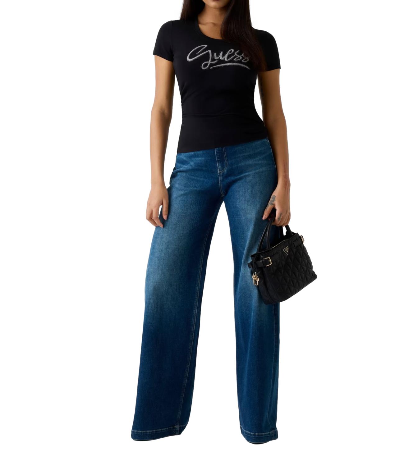 GUESS t-shirt nera donna