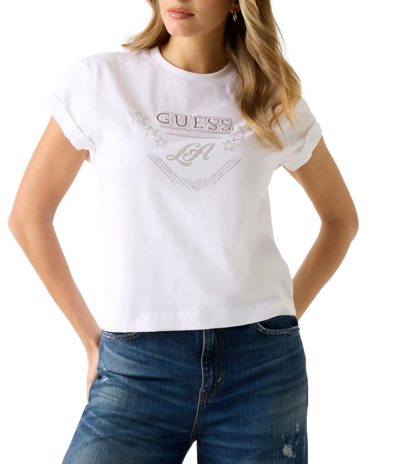 GUESS t-shirt bianca donna