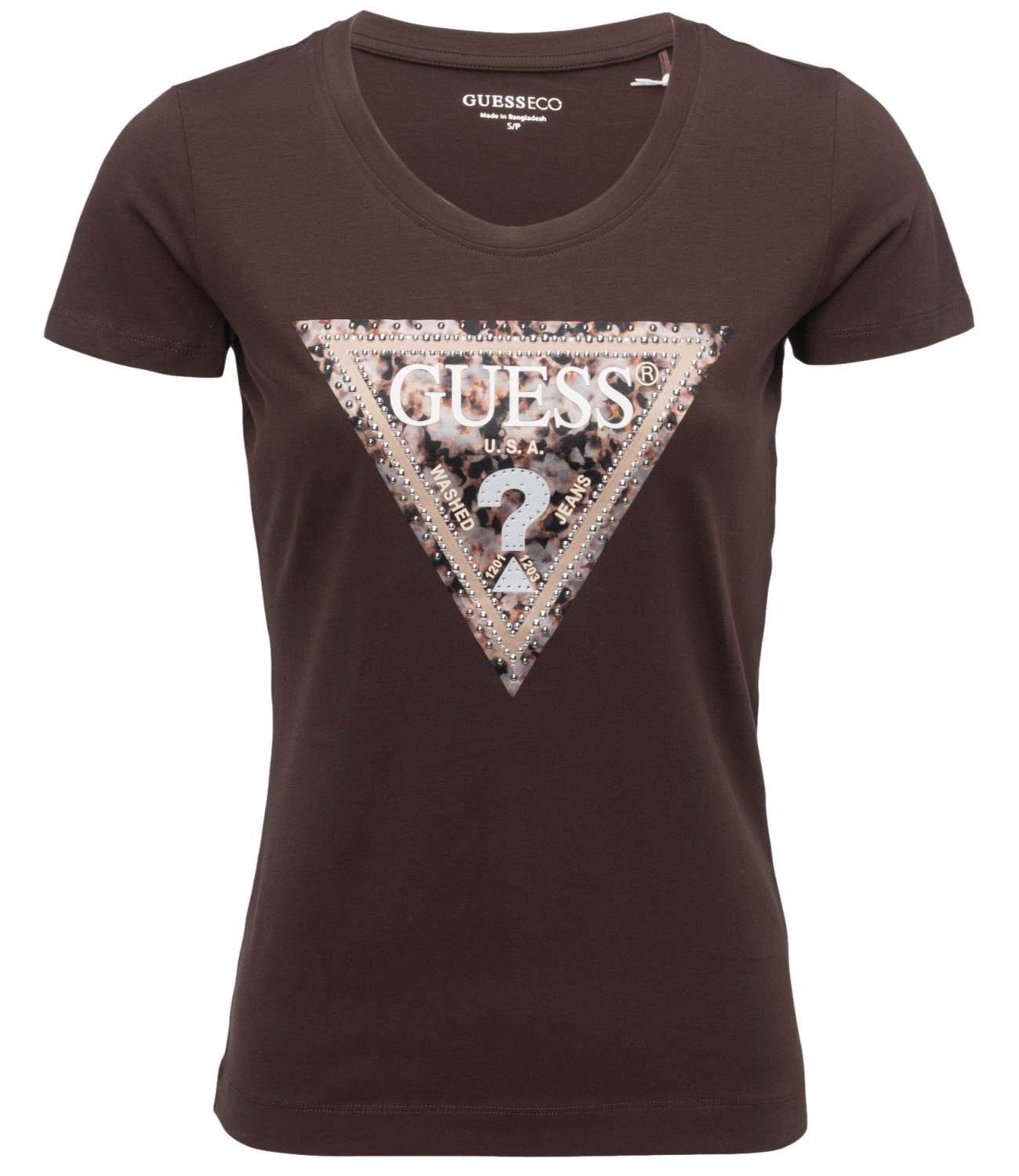 Guess T-shirt Dark Coffee Donna