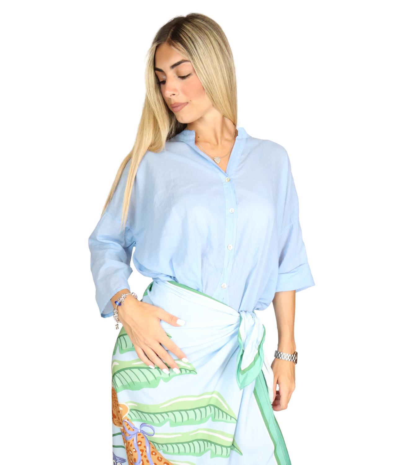Have One Camicia Voile Celeste