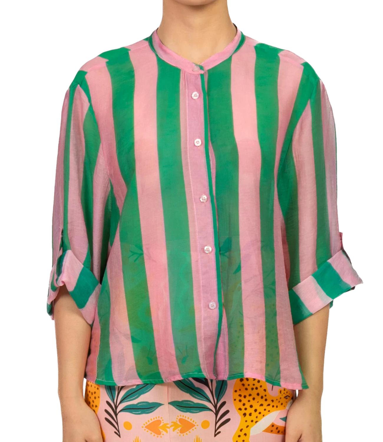 Have One Camicia Rosa/Verde Donna