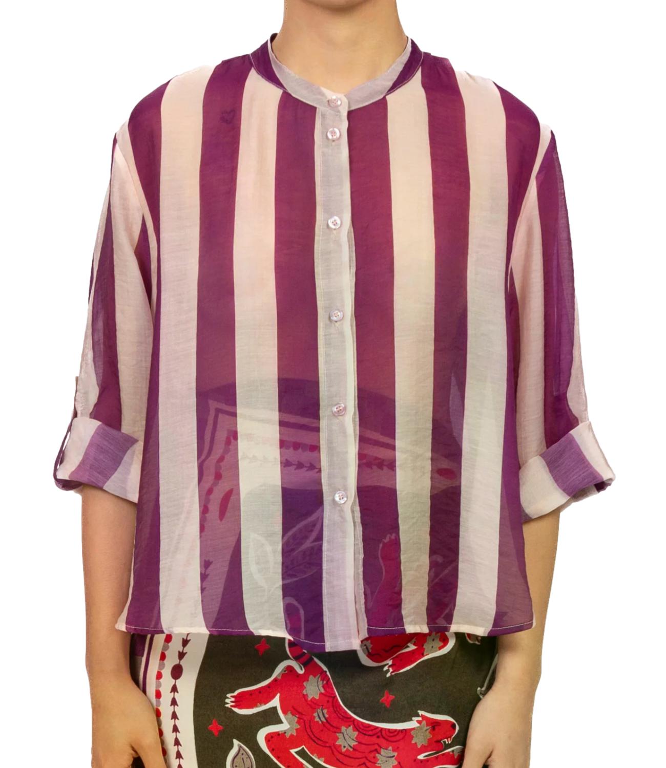 Have One Camicia Burro/Viola Donna
