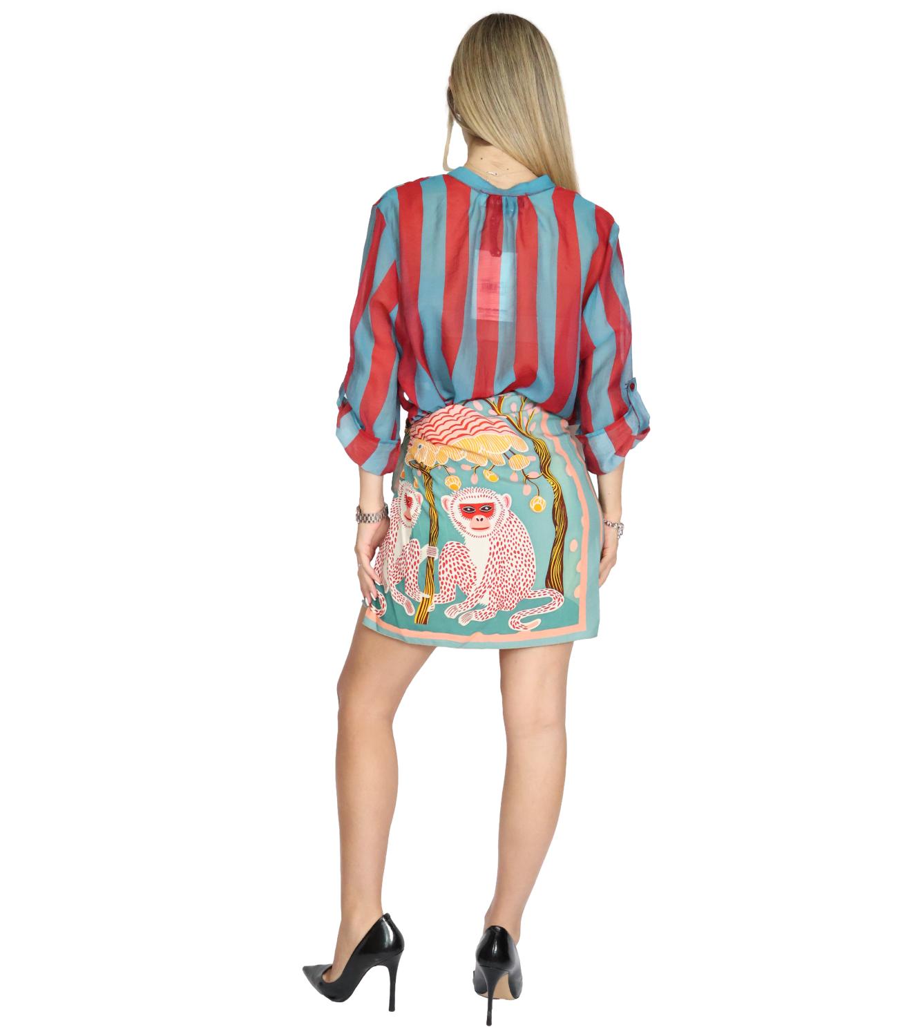 Have One Camicia Riga Petrolio Donna