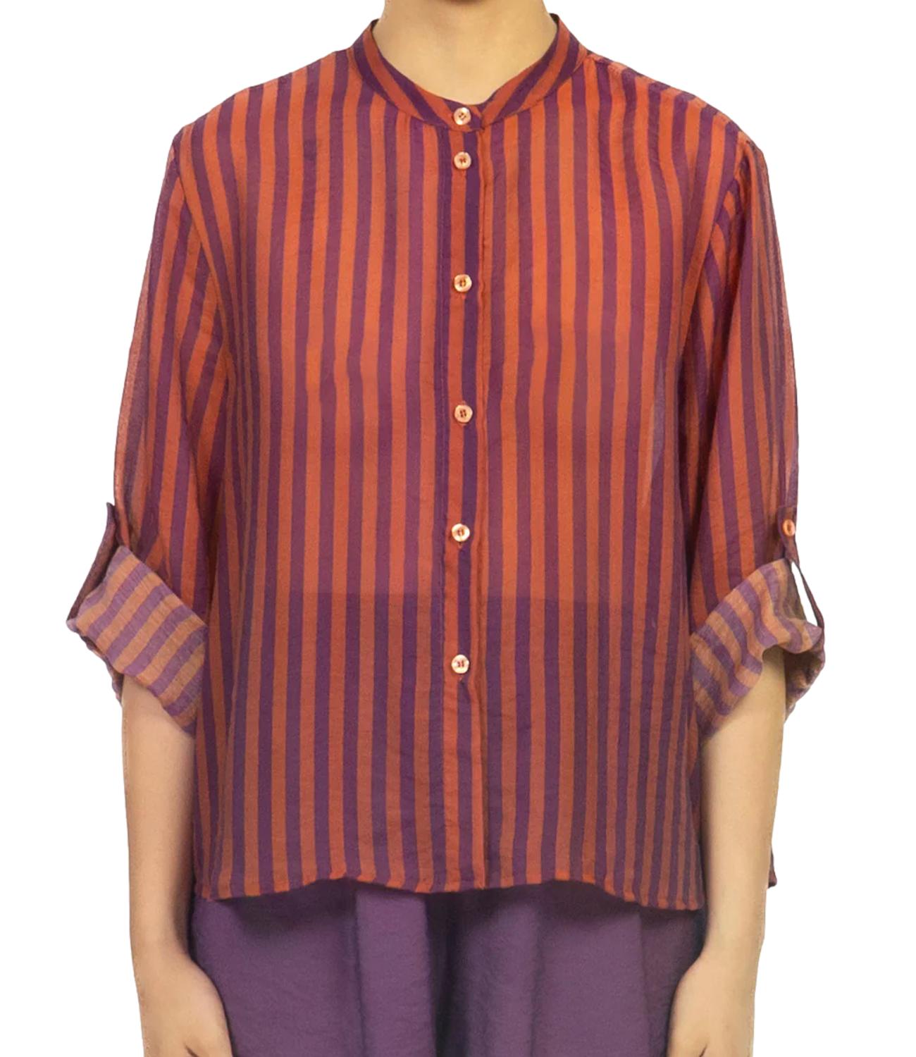 Have One Camicia Arancio/Viola Donna