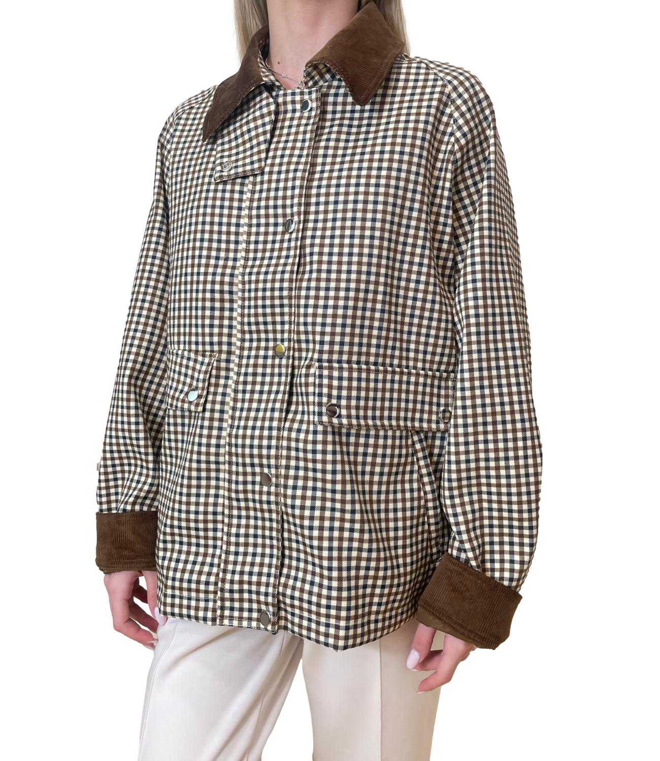 Have One Giacca Quadro Moro Donna