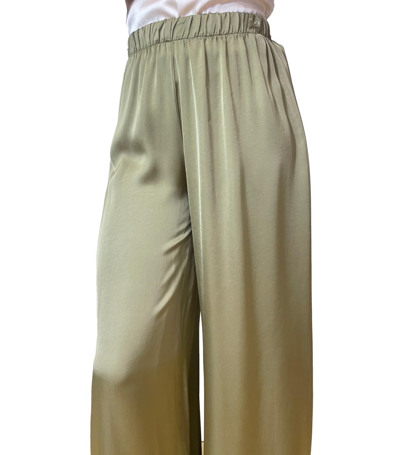 Have One Pantalone Palazzo Verde Muschio Donna