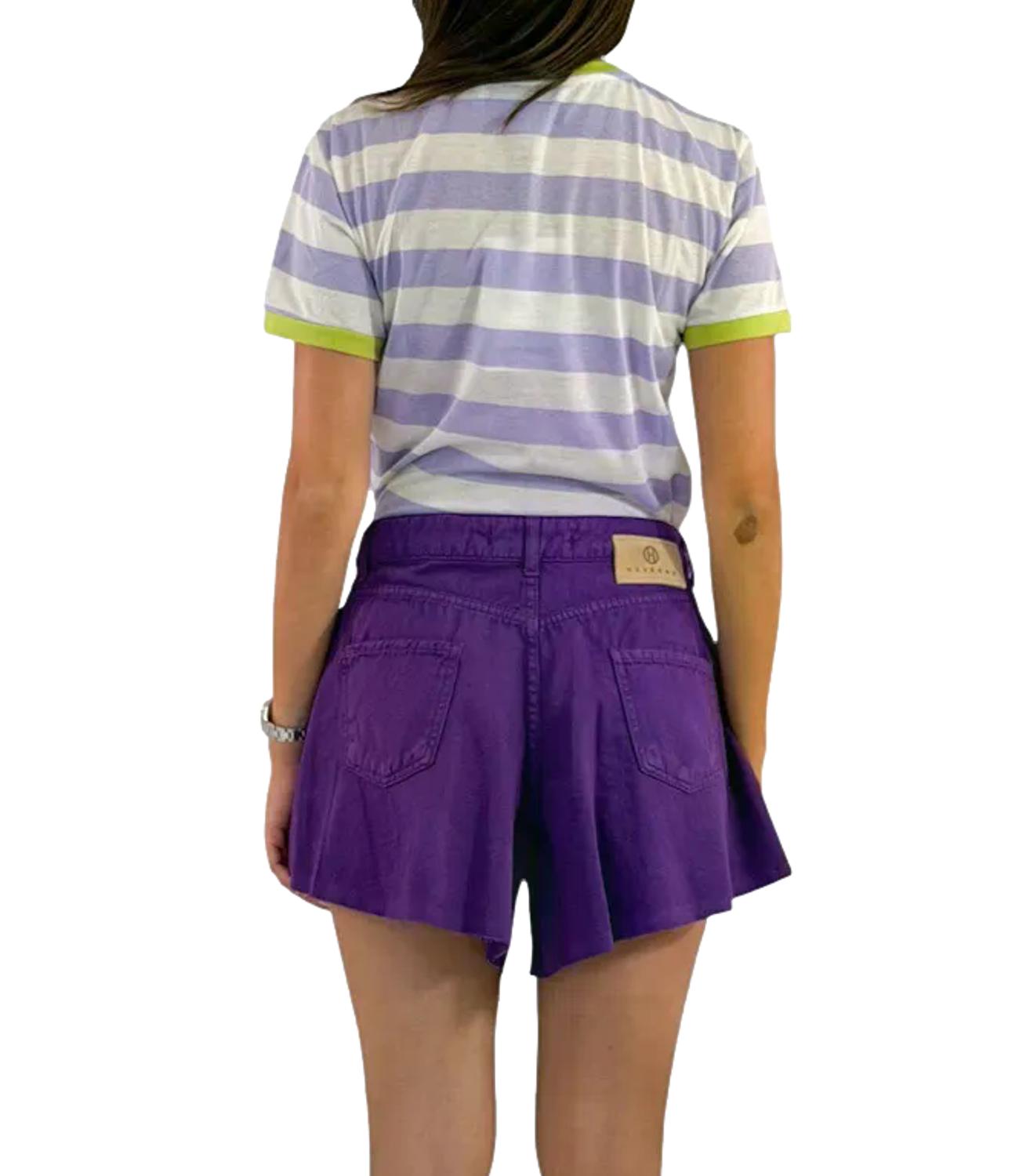 Have One T-shirt Righe Latte/Lilla Donna
