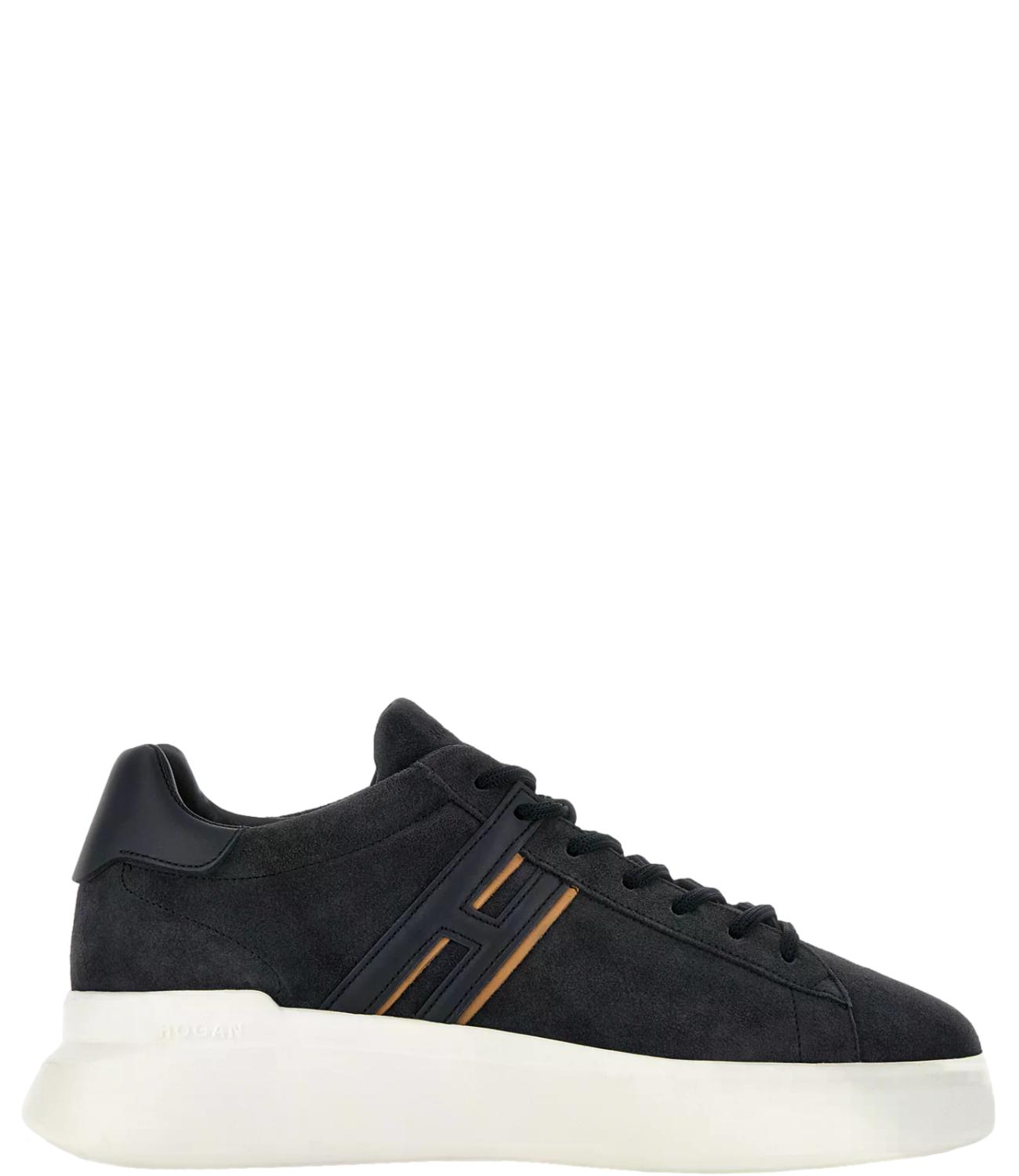 Sneakers Hogan H580 H Profilo blu camoscio