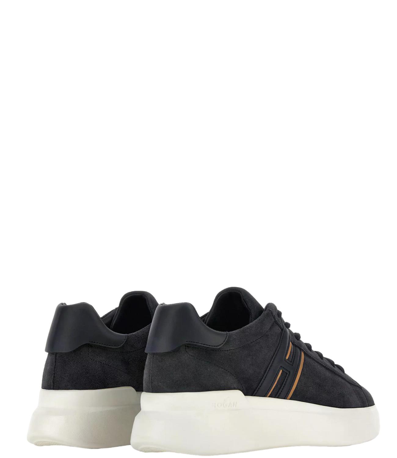 Sneakers Hogan H580 H Profilo blu camoscio