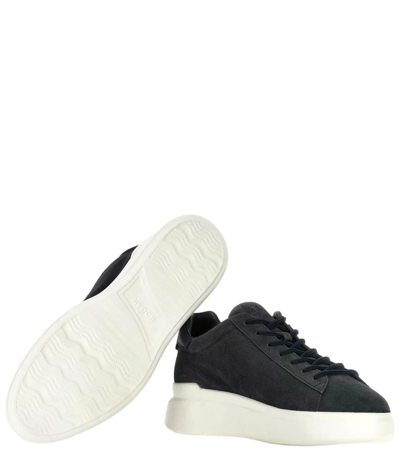 Sneakers Hogan H580 H Profilo blu camoscio