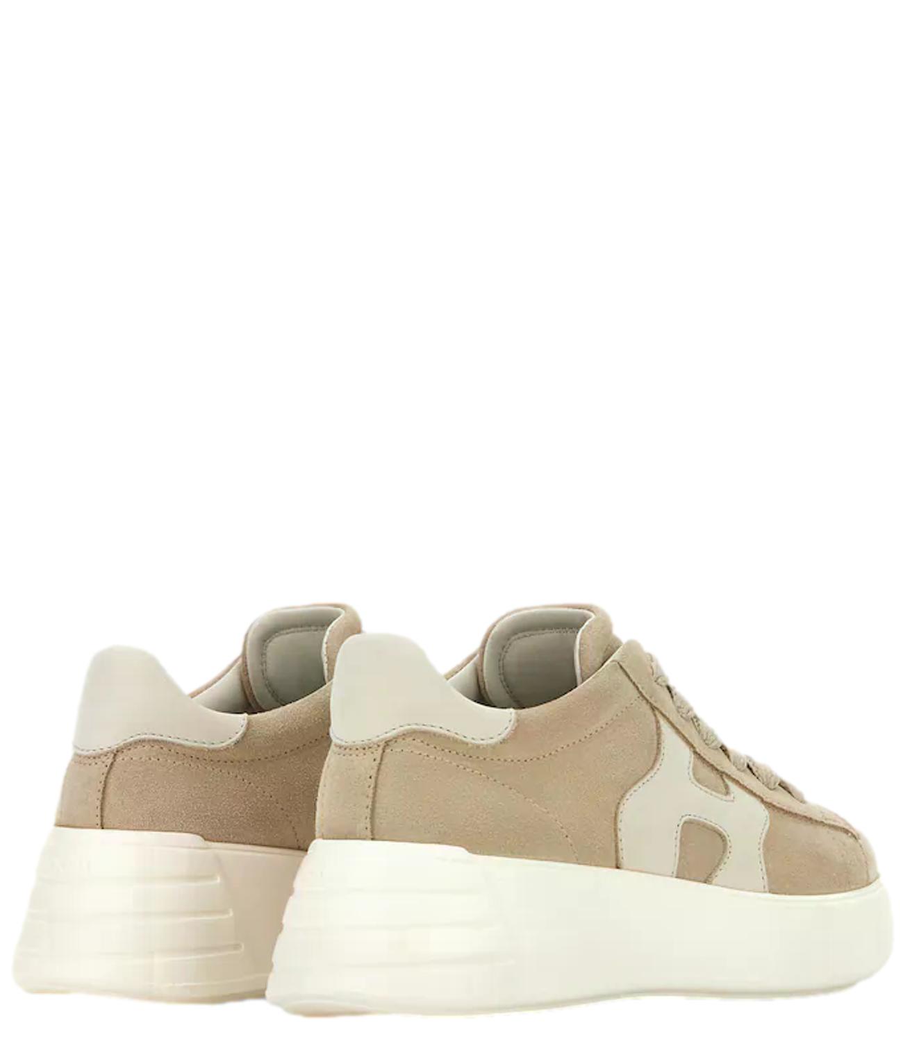 Sneakers Hogan Rebel Scamosciata beige