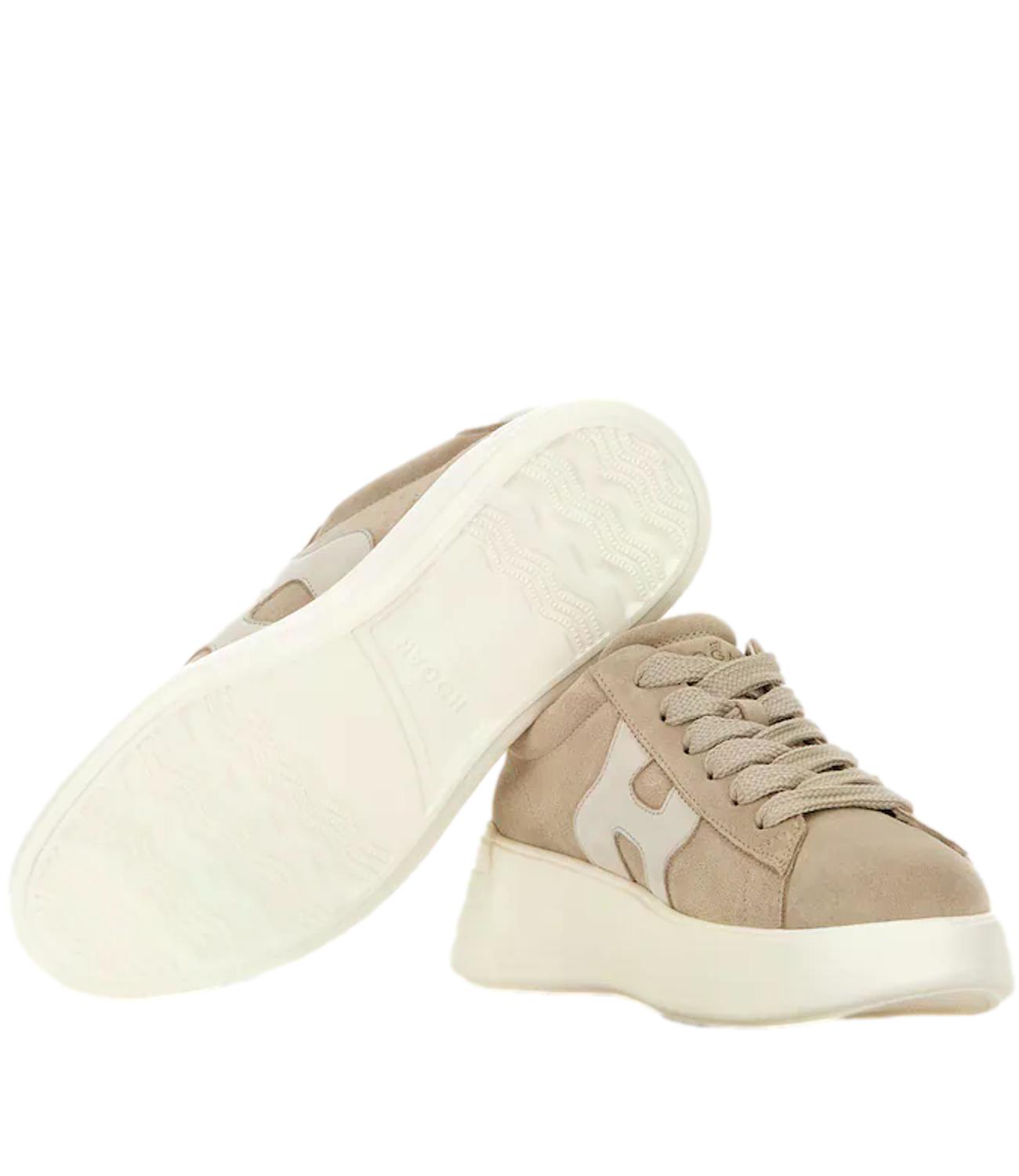 Sneakers Hogan Rebel Scamosciata beige