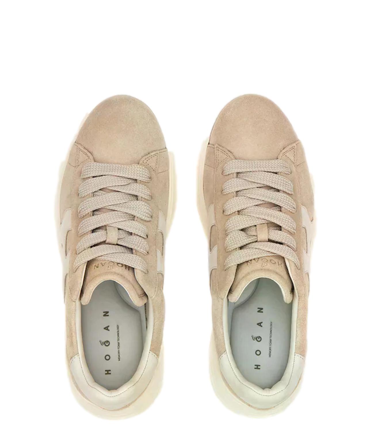 Sneakers Hogan Rebel Scamosciata beige