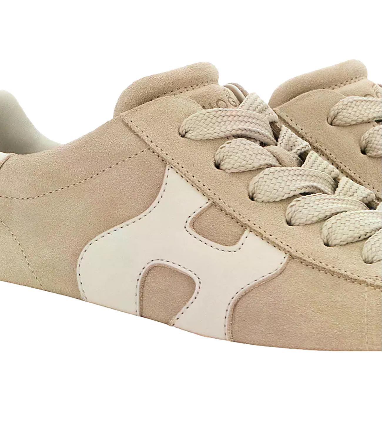 Sneakers Hogan Rebel Scamosciata beige
