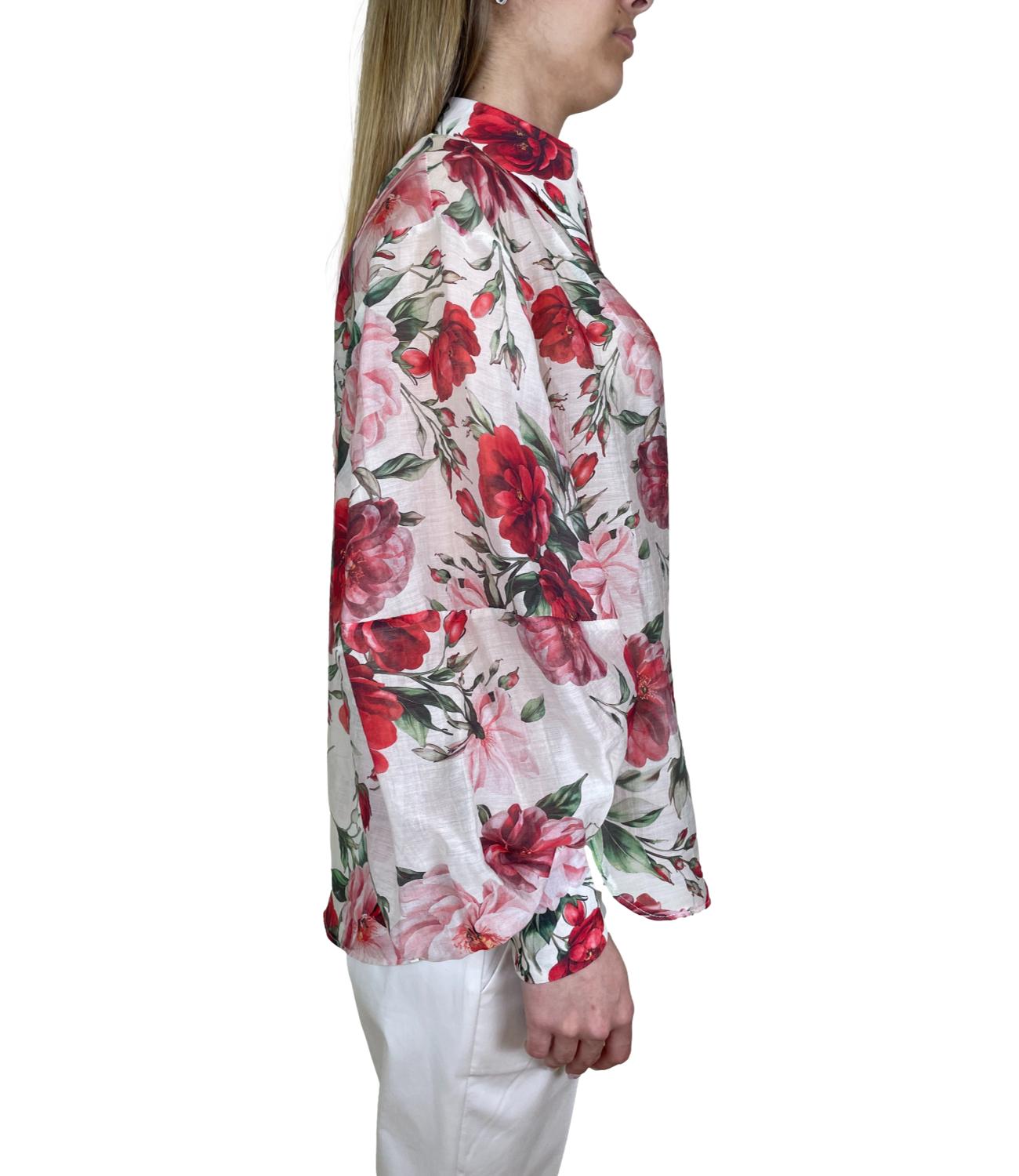 Imperial Camicia Panna Floreale Donna