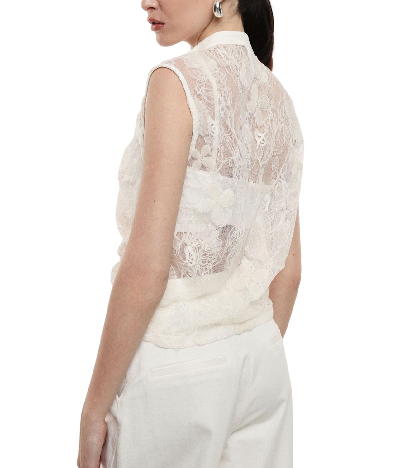 Imperial Top Pizzo Panna Donna