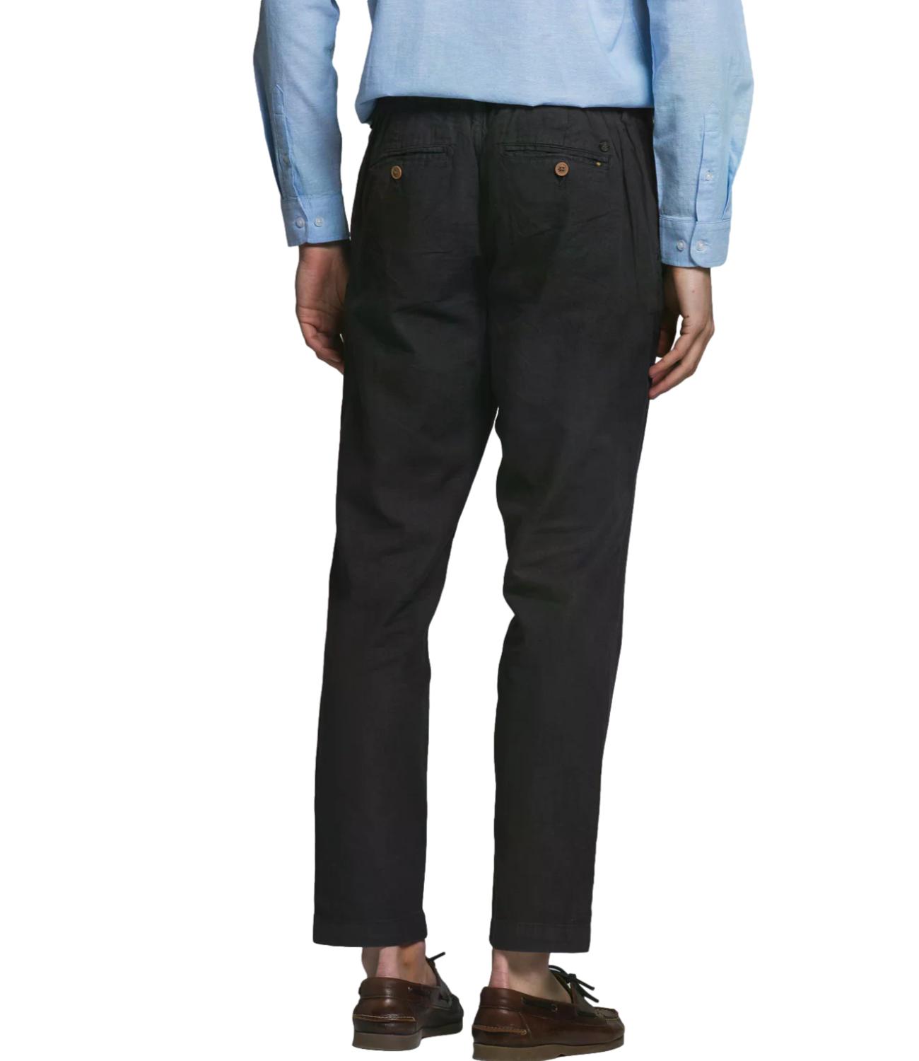 Pantalone lino Uomo Blu Navy Miles