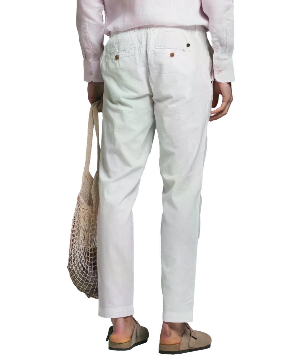 Pantalone lino Uomo White Miles