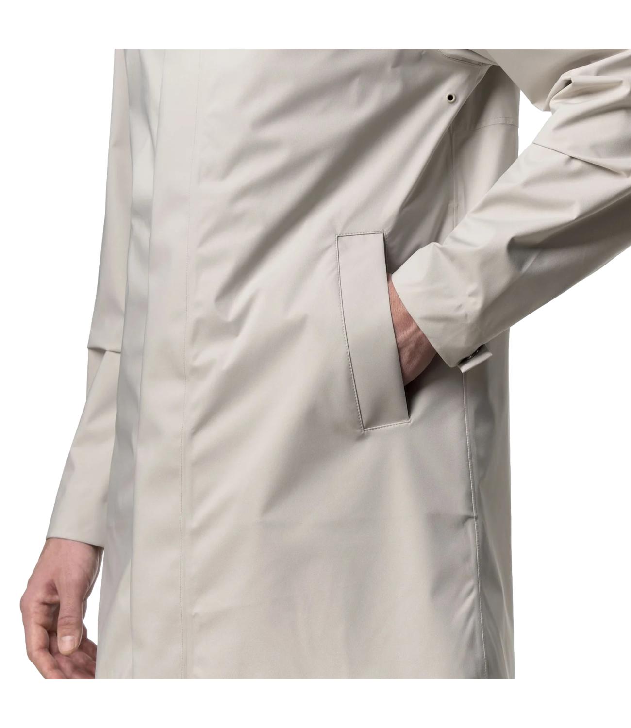 Giacca lunga kway tommy stretch uomo beige